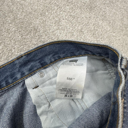 Levi’s 550 denim jeans y2k W36L30 blue loose straight leg red tab logo pants
