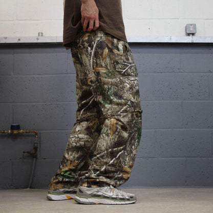 Realtree convertible camo cargo pants green Magellan loose floaty leg camouflage trouser shorts