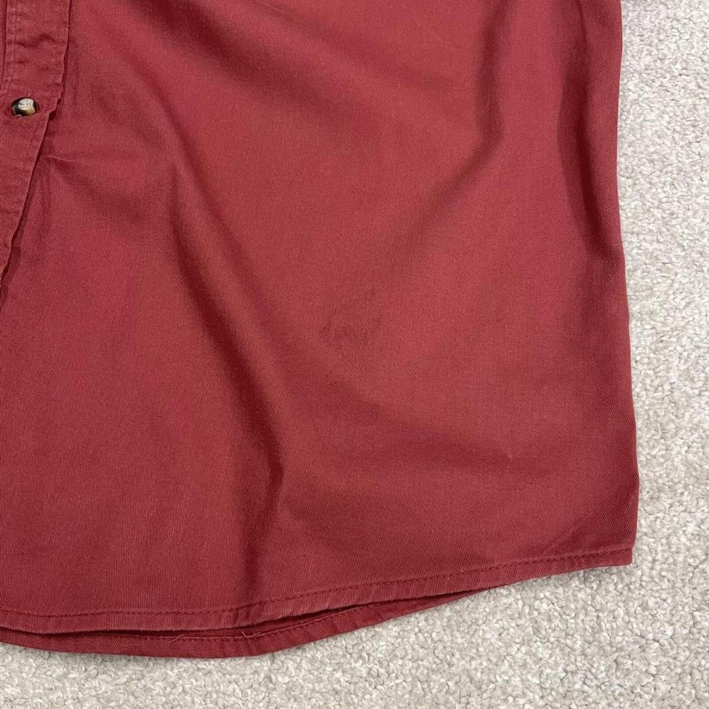 Wrangler boxy fit short sleeve shirt red Boxy surf style shirt summer festival