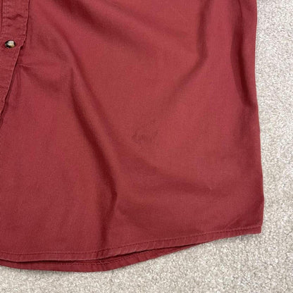 Wrangler boxy fit short sleeve shirt red Boxy surf style shirt summer festival