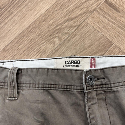 Levi's baggy cargo pants y2k Loose straight wide leg khaki skater utility pants