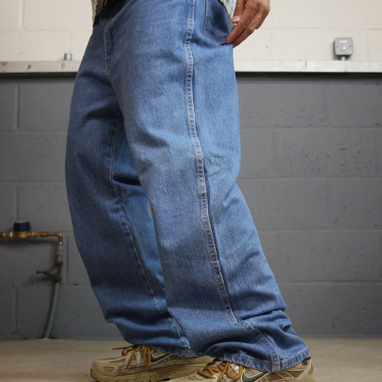 Dickies jeans loose straight denim y2k W38L30 blue Loose thick 100% cotton workwear skate pants