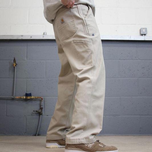 Carhartt carpenter skater pants W35L30 beige relaxed 90s style cargos