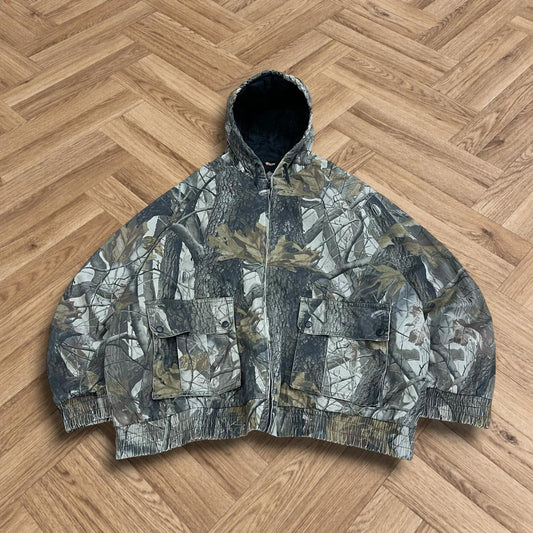 Vintage Realtree camo jacket y2k Outfitters Ridge boxy fit camouflage hooded bomber active jacket