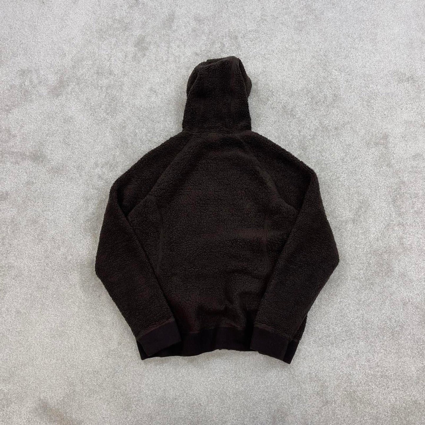 North Face high pile technical fleece hoodie XL women's brown full zip y2k teddy bear style autumn
