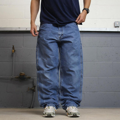 Baggy Lee carpenter jeans W40L36 blue cargo skate style jeans