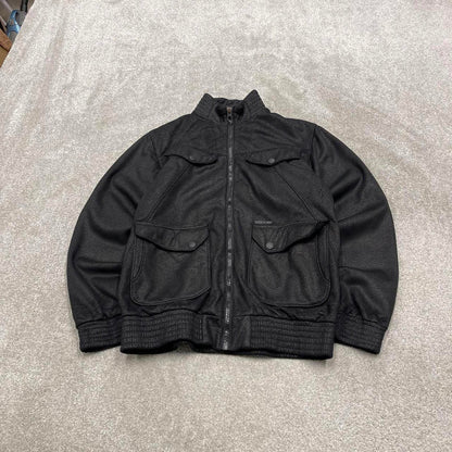 00s Billabong technical bomber jacket L men's y2k style black winter full zip up coat