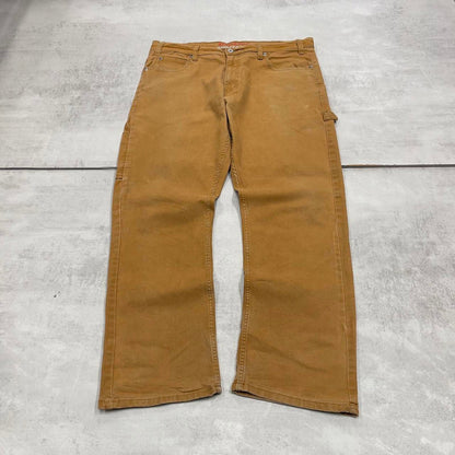 Tan Dickies carpenter jeans W38L30 loose canvas 90s skater style cargo pants
