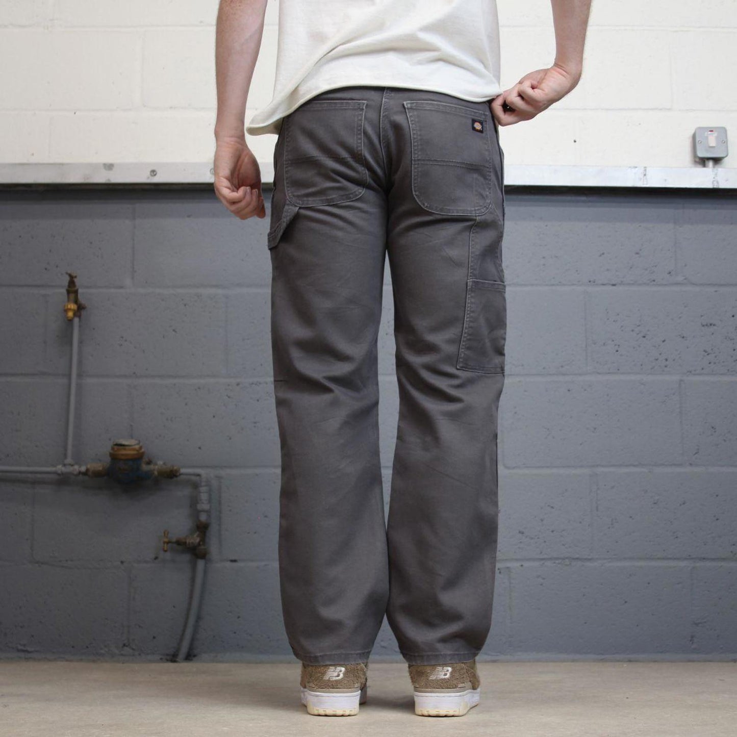 Grey Dickies carpenter jeans W30L30 regular fit canvasy 90s skater style cargo pants