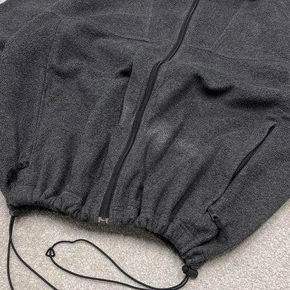 Grey Columbia technical fleece XXL men's y2k style full zip up autumn adjustable waist