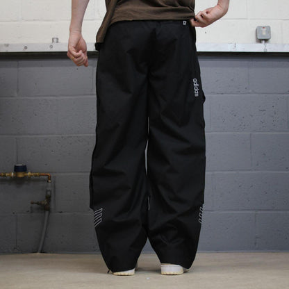 Adidas tracksuit bottoms loose leg black Loose Velcro leg embroidered track pants