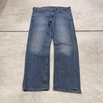 Blue Levis 505 jeans W38L30 blue loose straight leg y2k style pants red tab logo