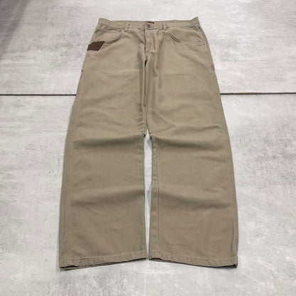 Stone Grey Wrangler carpenter pants W36L32 loose cargo skater style jeans