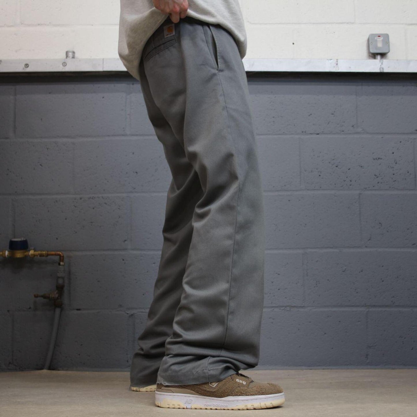 Y2K Carhartt work pants loose grey Loose Master Pant skate style chino trousers