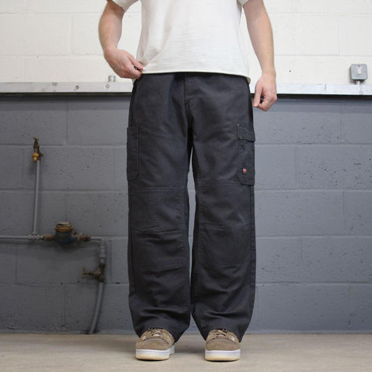 Baggy cargo pants skater workwear W38L30 grey Red Kap loose y2k style double knee carpenter trousers