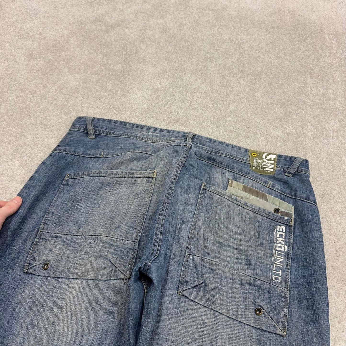 Y2K Ecko Unltd jeans straight leg blue Slim straight fit denim skater style pants
