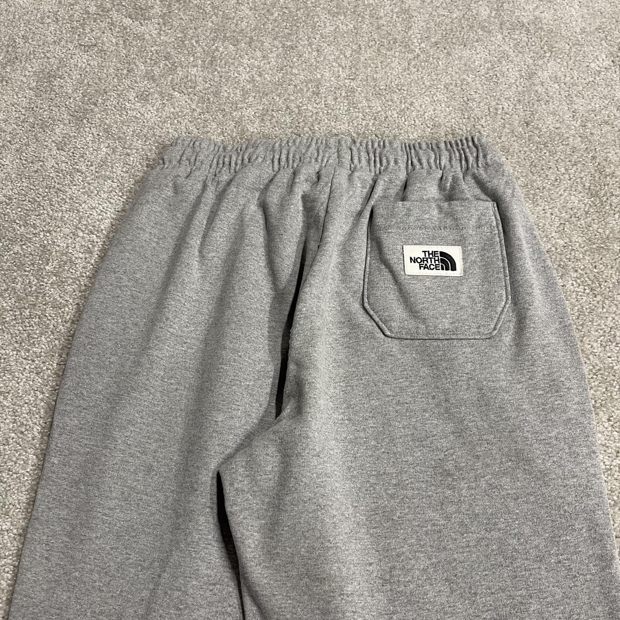 Y2K grey North Face joggers TNF sweat pants cuffed jogging bottoms patch logo