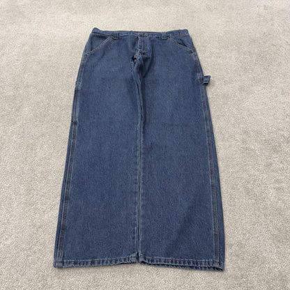 Wrangler carpenter jeans y2k blue loose leg denim Loose straight skater 2000s style cargo pants