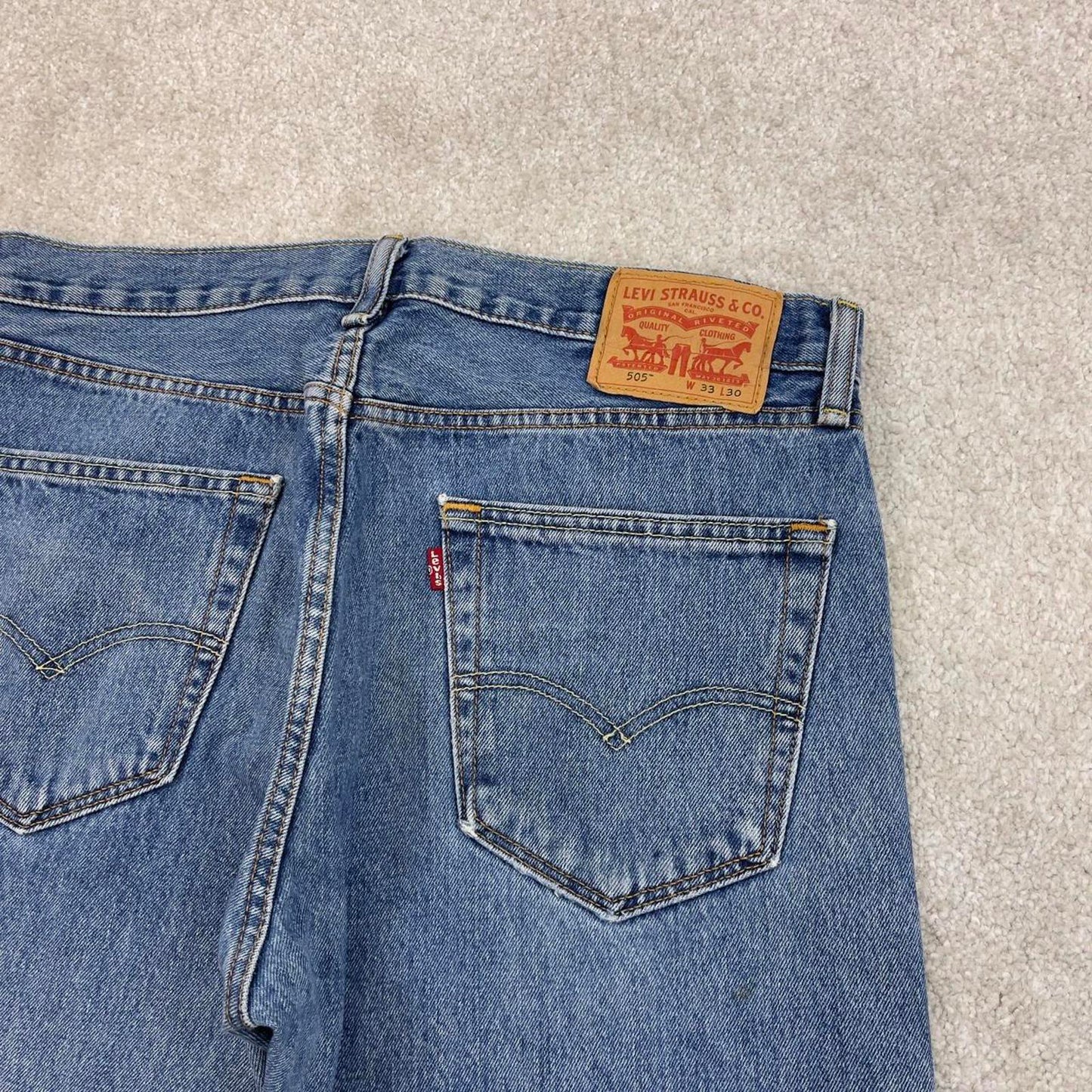 Blue Levis 505 jeans W34L30 y2k 90s style 5 pocket denim pants straight fit