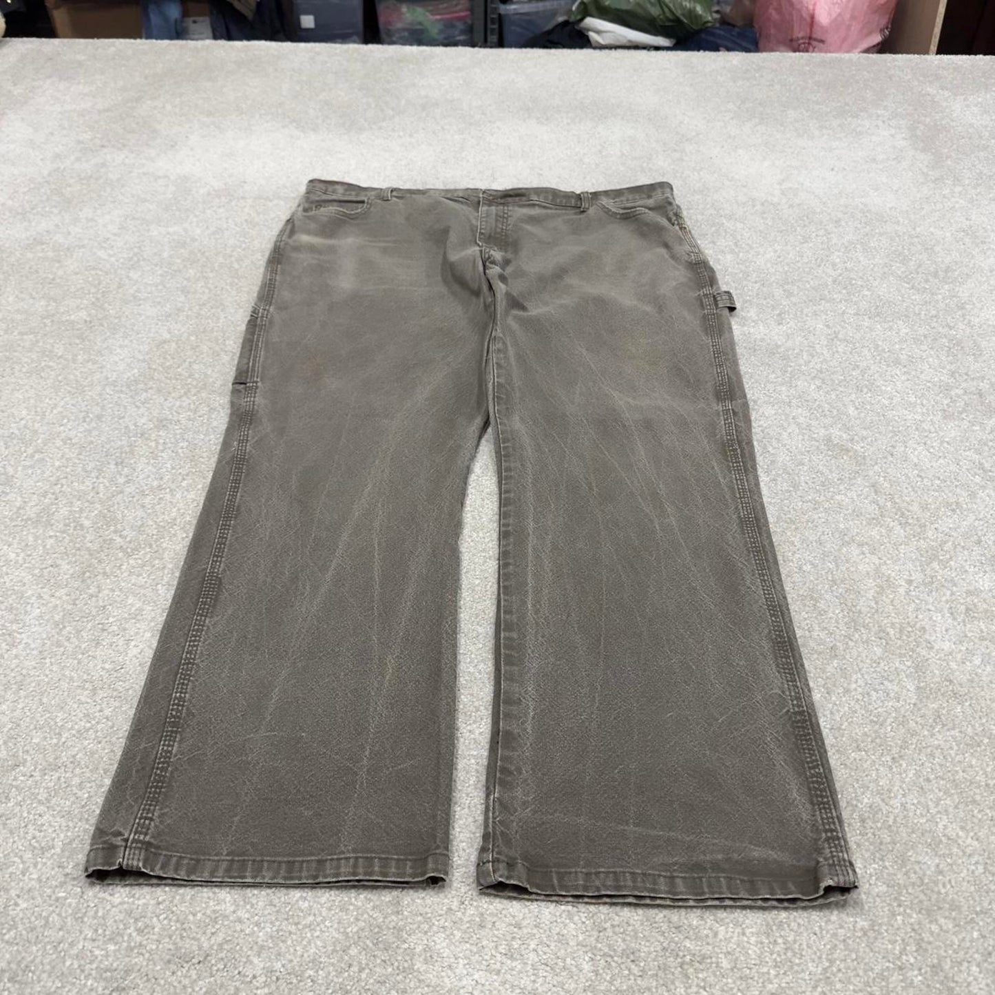 90s Dickies carpenter jeans W42L30 00s skate style khaki thick canvas workwear cargos