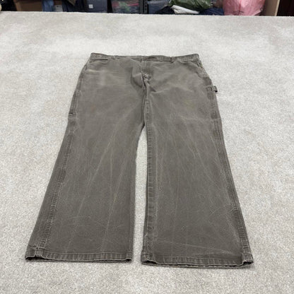 90s Dickies carpenter jeans W42L30 00s skate style khaki thick canvas workwear cargos