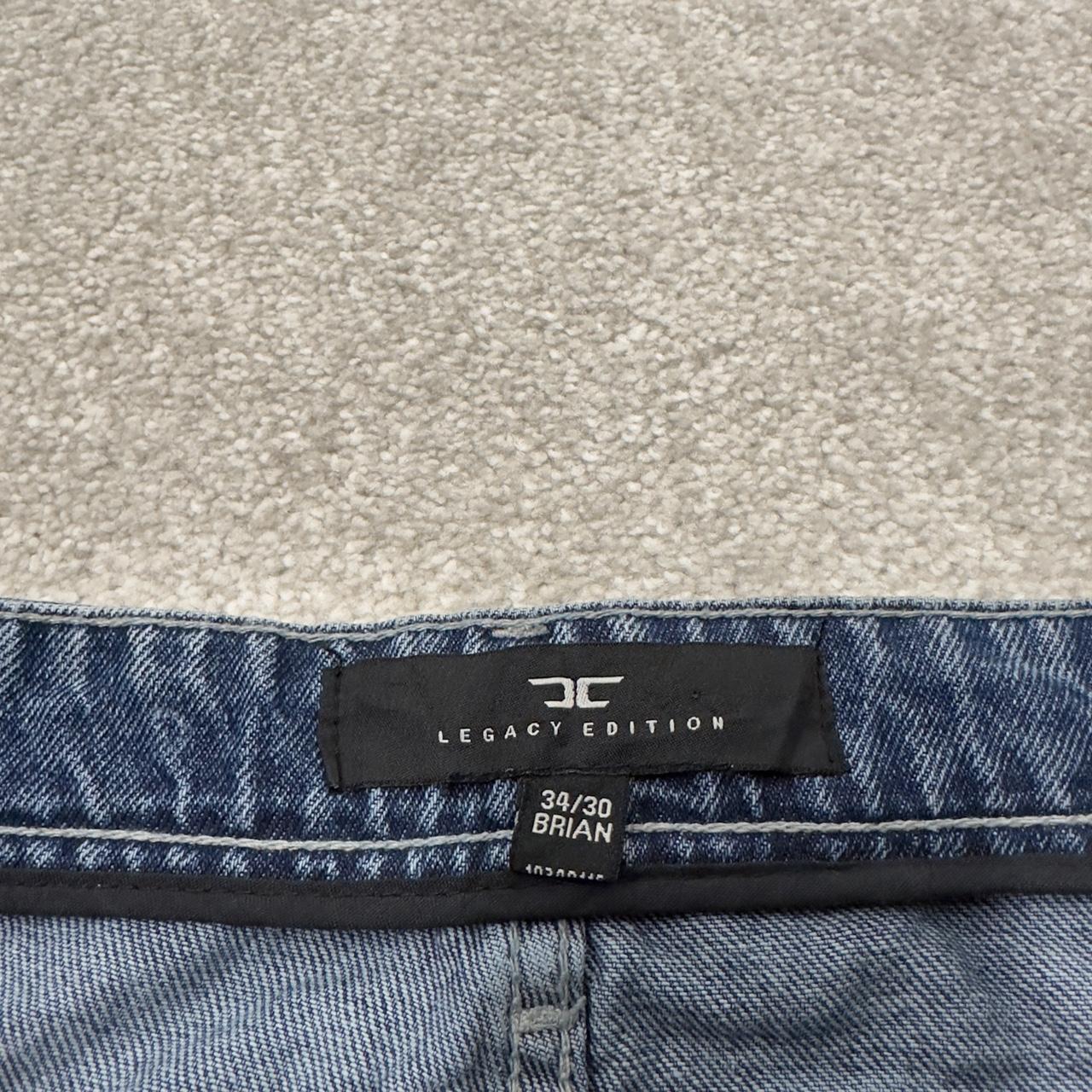 Baggy denim double knee carpenter jeans y2k W34L30 blue Loose thick denim skater cargo pants