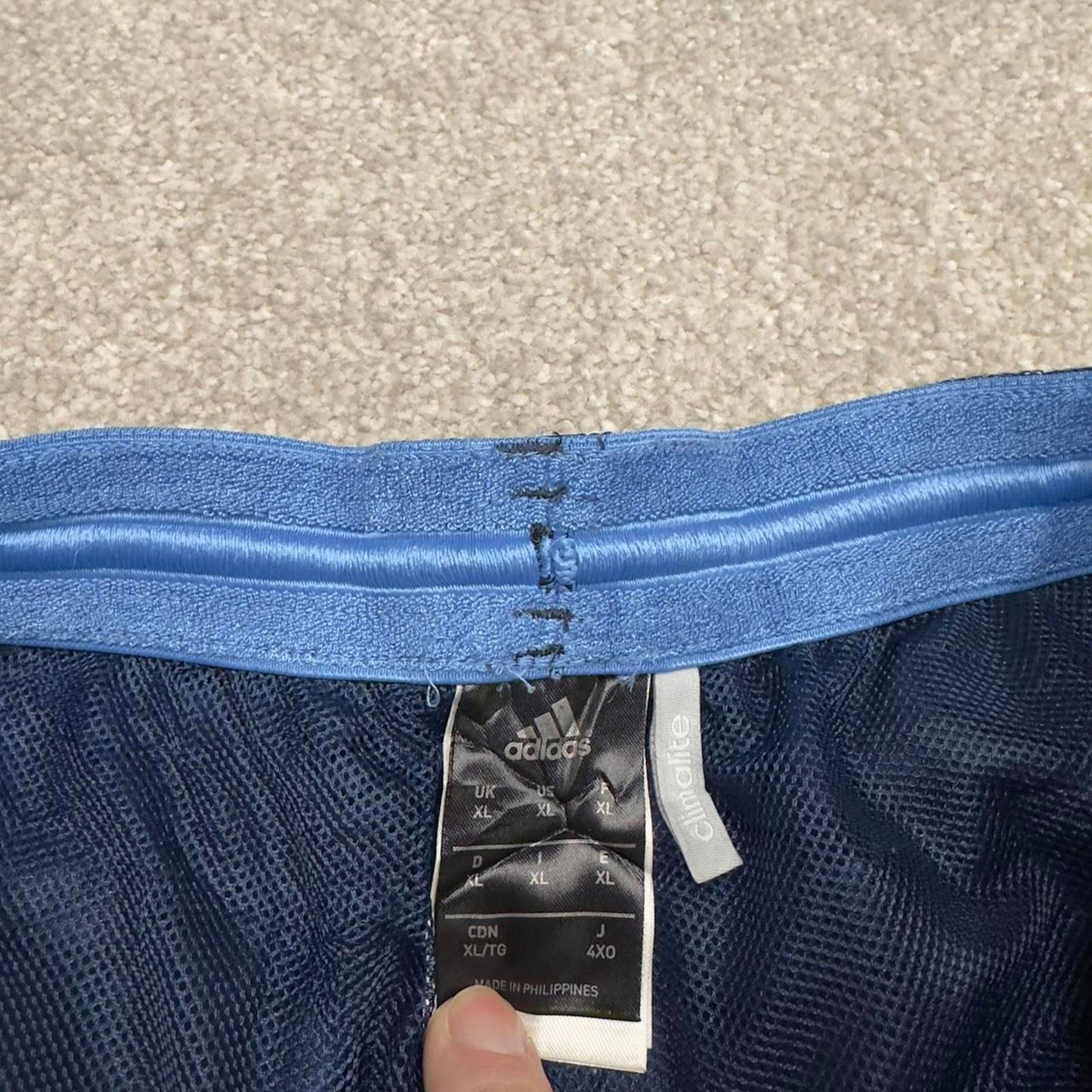 00s y2k Adidas tracksuit bottoms XL navy loose sporty style trackies side stripe track pants