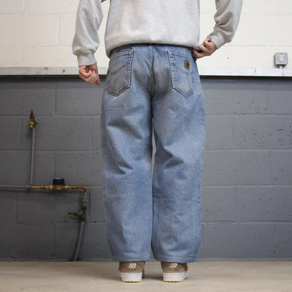 Y2K vintage Carhartt denim jeans blue Loose relaxed fit skate style workwear pants