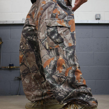 Vintage baggy camo cargo pants khaki Loose Outfitters Ridge camouflage Y2K hunting style trousers