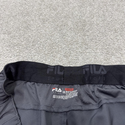 Y2K Fila tracksuit bottoms loose grey XXL Floaty leg 2000s style casual track pants