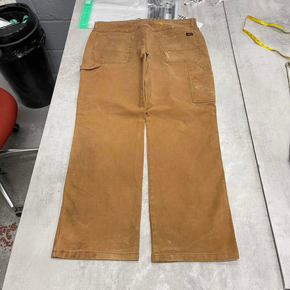 Tan Dickies carpenter jeans W38L32 loose canvas cargo skater pants