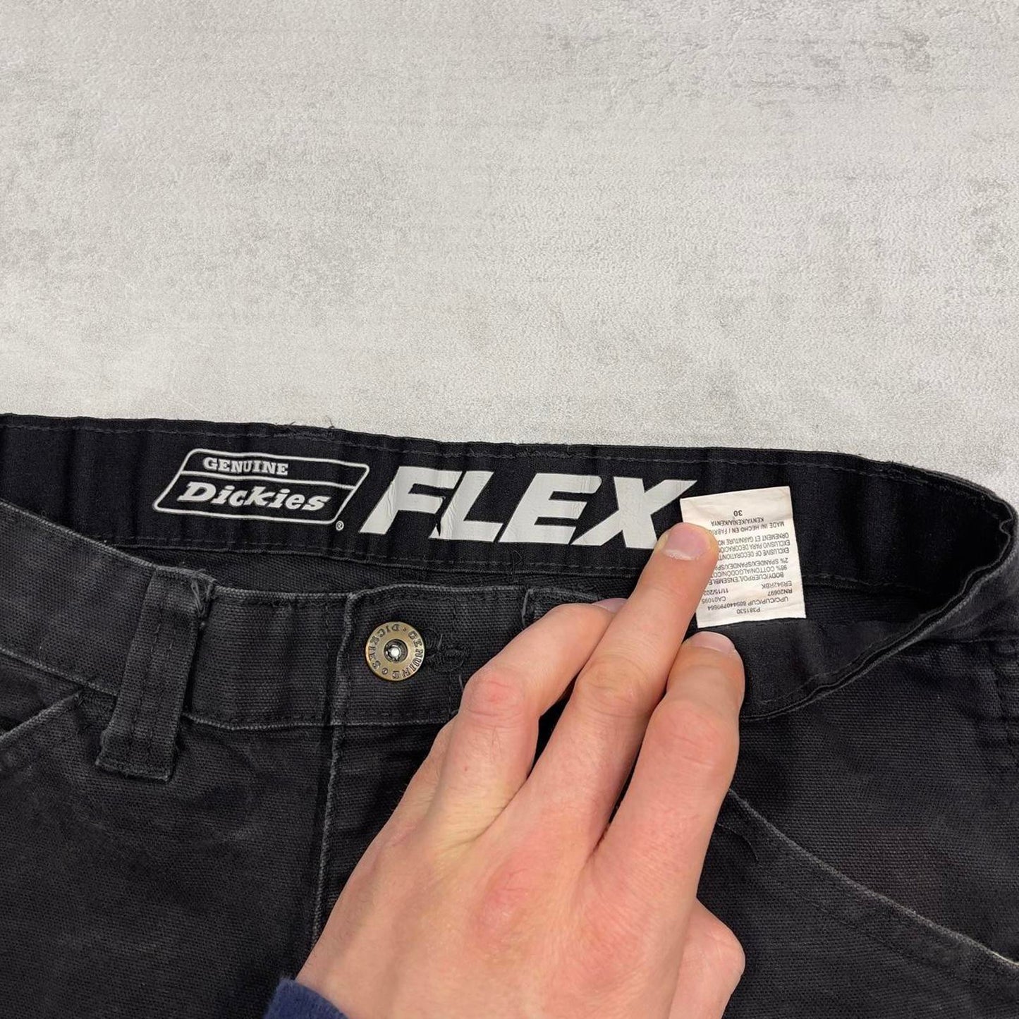 Mens BLACK Dickies carpenter jorts W30