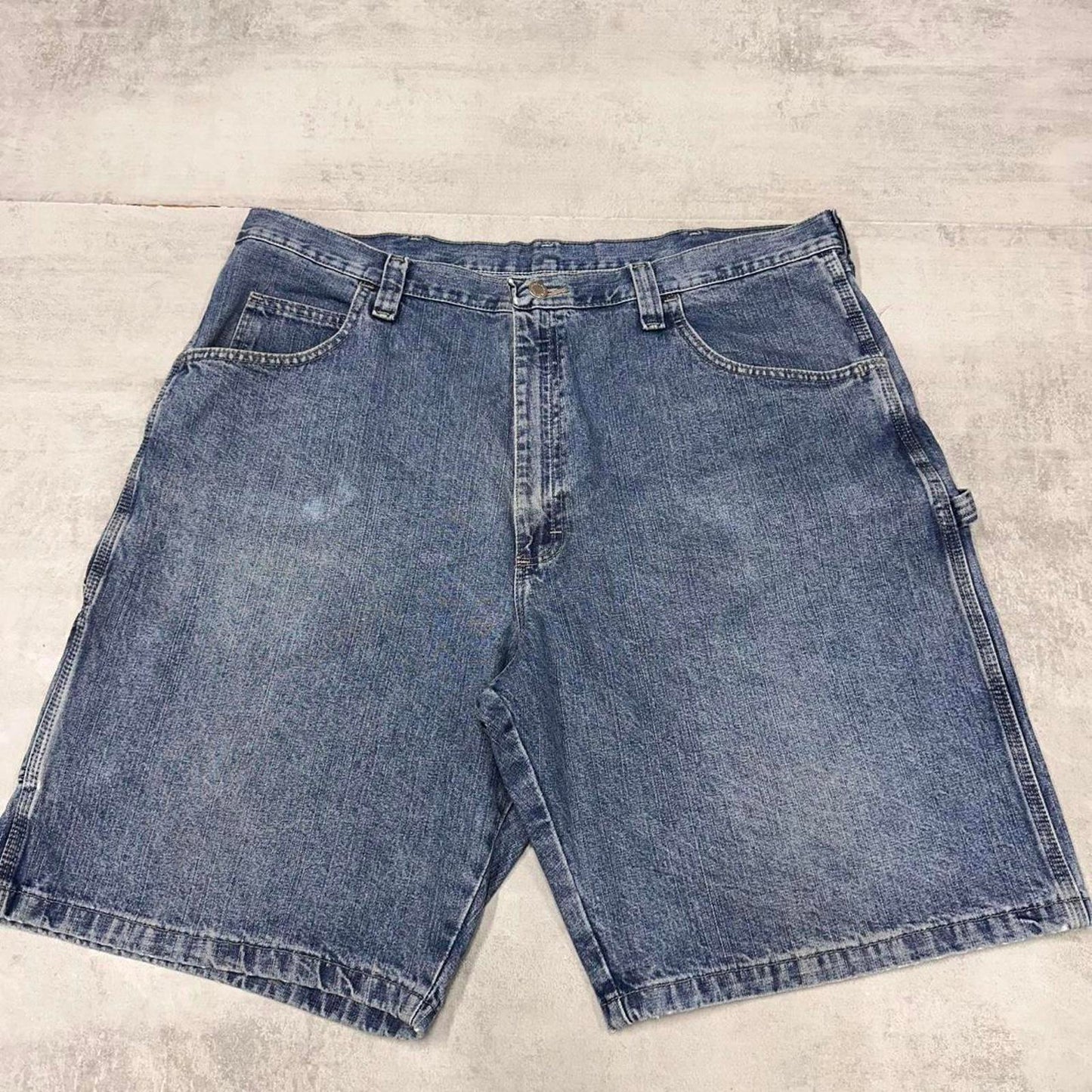 Mens baggy Wrangler carpenter jorts W40 Loose long denim skate shorts