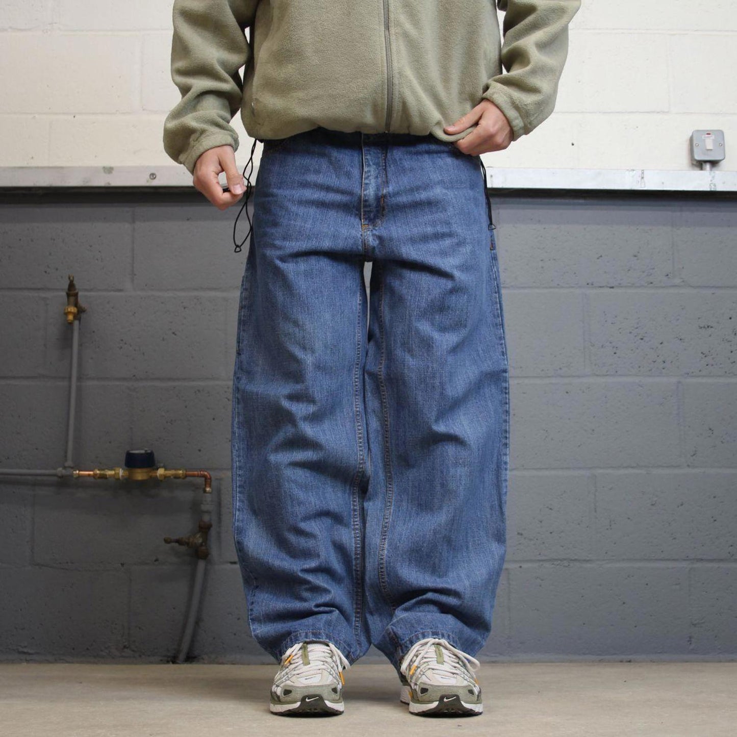 90s baggy carpenter skate jeans W36L30 loose blue Attitude denim y2k hip hop style pants