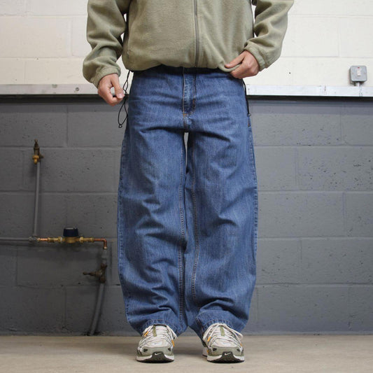 90s baggy carpenter skate jeans W36L30 loose blue Attitude denim y2k hip hop style pants