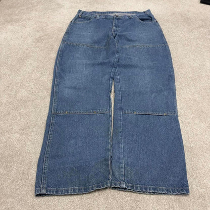 Vintage Y2K Baggy Dickies carpenter jeans blue denim double knee skater workwear pants streetwear