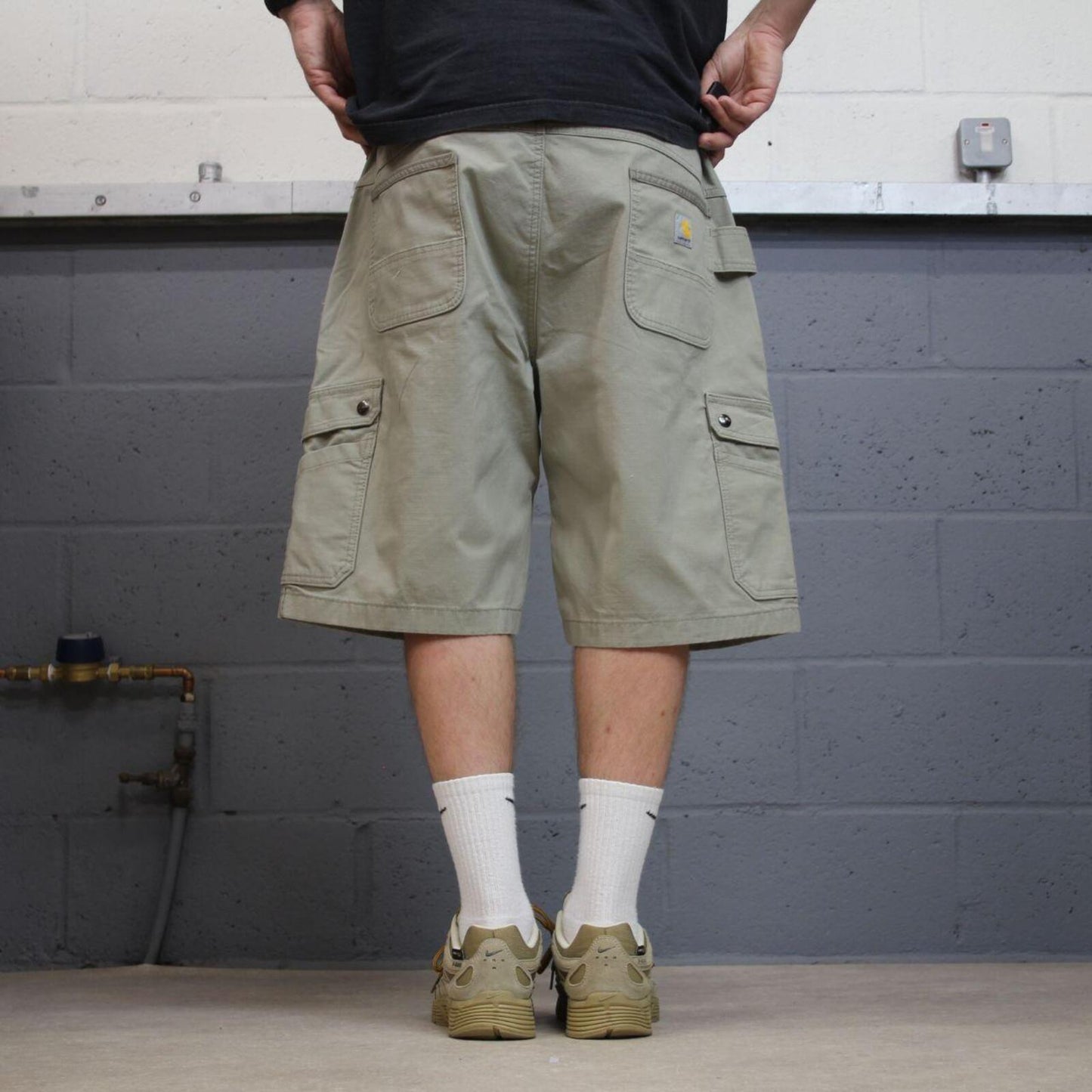 Carhartt baggy cargo shorts grey Relaxed fit skater style summer work shorts