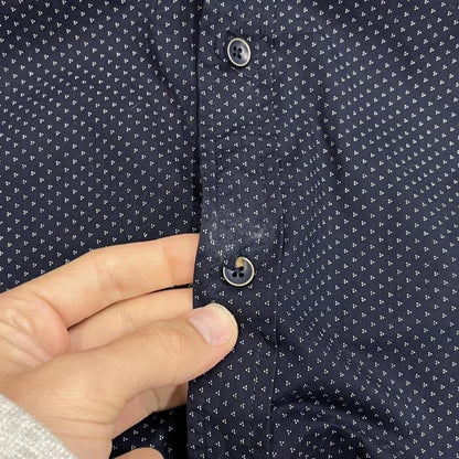 Lee pattern short sleeve shirt navy Surf style check shirt summer festival