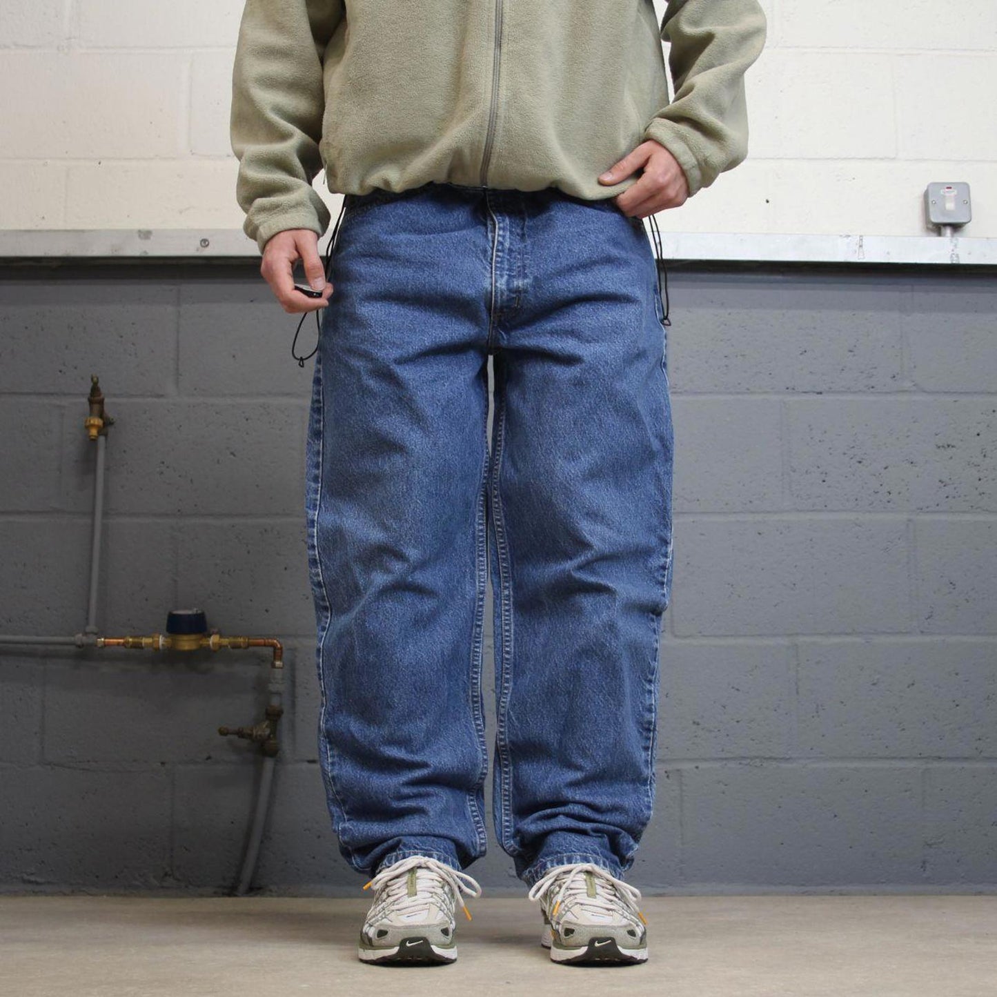 Vintage Y2K Carhartt denim jeans blue Loose straight leg skate style workwear pants