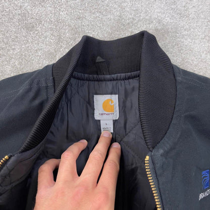 Black Carhartt gilet Large thick canvas padded body warmer vest