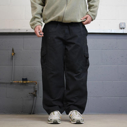 Y2k loose Dickies cargo pants black Regular straight twill chino skate style work trousers