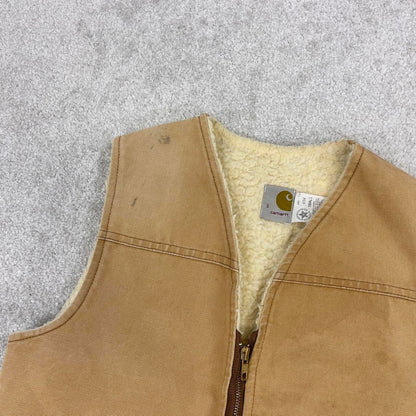 Tan vintage 1985 Carhartt Gilet XS