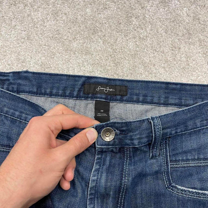 Sean John jeans W38L33 loose blue denim y2k style skater pants casual wear autumn