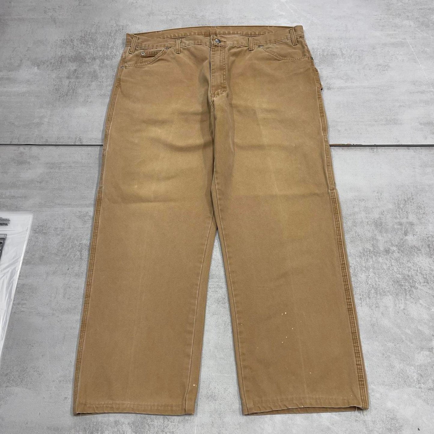 Dickies carpenter jeans W40 L29 Tan wide leg baggy canvas skate pants