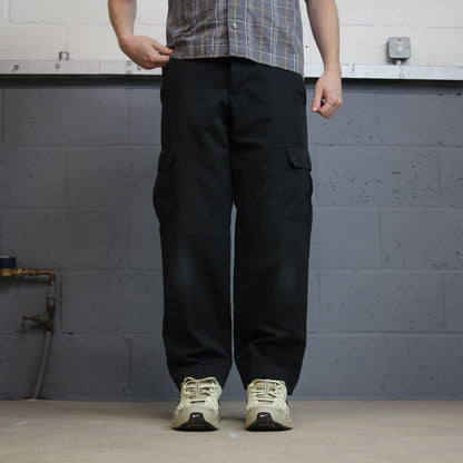 Vintage cargo pants Red Kap utility chino trousers black Loose skater style cargo work trousers