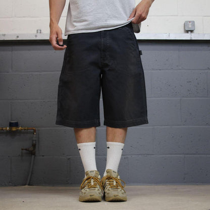 Baggy carpenter shorts long y2k navy Old Navy canvasy skater style jorts