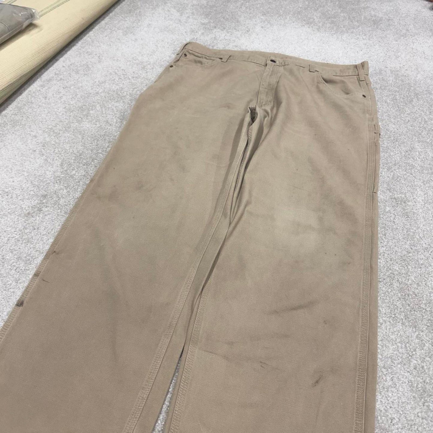 Carhartt carpenter pants W42L34 baggy beige loose fit skate pants