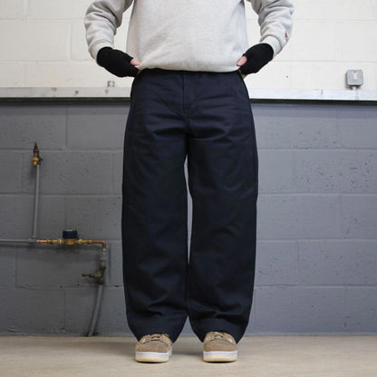 Baggy Dickies chino skate pants W36L30 Loose navy twill style casual work trousers