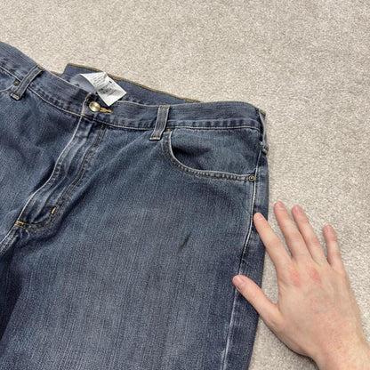 Carhartt work jeans relaxed blue Loose 100% cotton denim skate style y2k pants