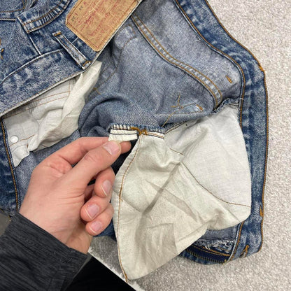 Y2k Levi's 550 jeans blue Loose straight leg denim pants red tab